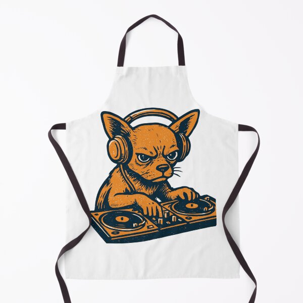 Item preview, Chihuahua DJ Retro Turntables Headphones Gift designed and sold by Pineapple-Tree.
