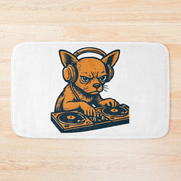 Item preview, Chihuahua DJ Retro Turntables Headphones Gift designed and sold by Pineapple-Tree.