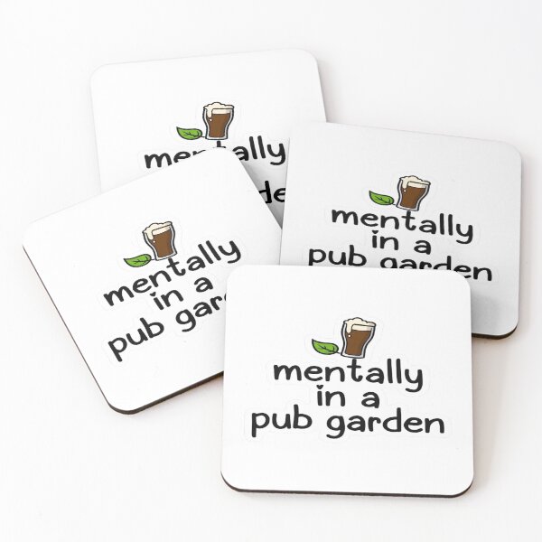 Item preview, Mentally in a Pub Garden – Minimal Funny British Beer T-Shirt & Sticker designed and sold by Sushikidsntoddlers.