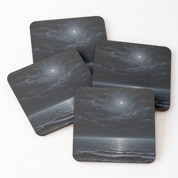 Item preview, Dark Ocean at Night – Moonlit Sea Nihilistic Art designed and sold by Visualynx.