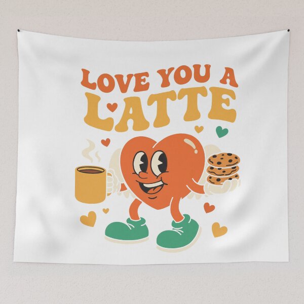 Item preview, LOVE YOU A LATTE-T-shirt design for valentines, simple, unique and customized Unisex classic  designed and sold by RJRDesignStore1.