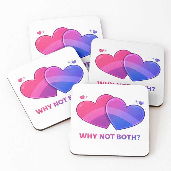 Item preview, Why Not Both? – Bisexual Pride Hearts Sticker designed and sold by MPForet.