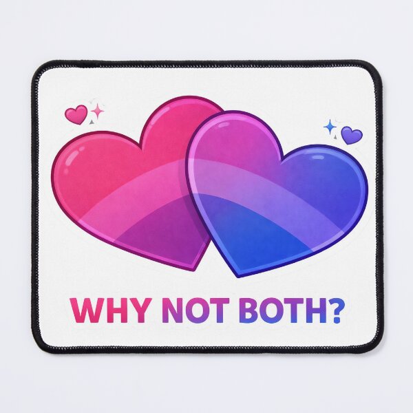 Item preview, Why Not Both? – Bisexual Pride Hearts Sticker designed and sold by MPForet.