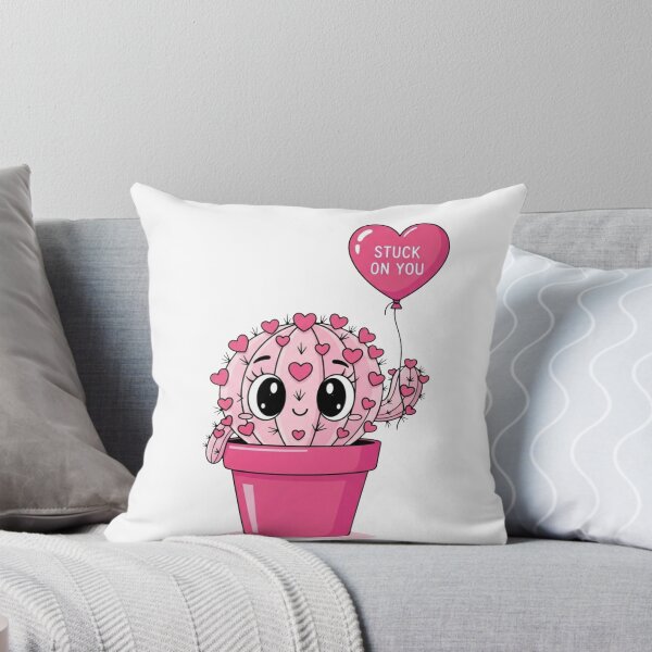 Item preview, Stuck On You Cute Cactus Valentine designed and sold by Brielprints.