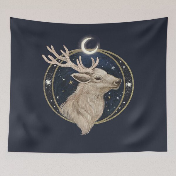 Item preview, Silver Stag Celestial Crest designed and sold by lauragraves.