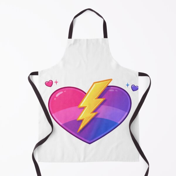 Item preview, Bisexual Lightning Heart – Bi Pride Power Sticker designed and sold by MPForet.