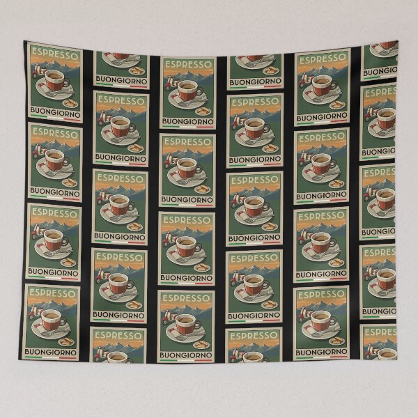 Item preview, Retro Italian Espresso Art Cafe 1950s Poster Design designed and sold by Blok45.