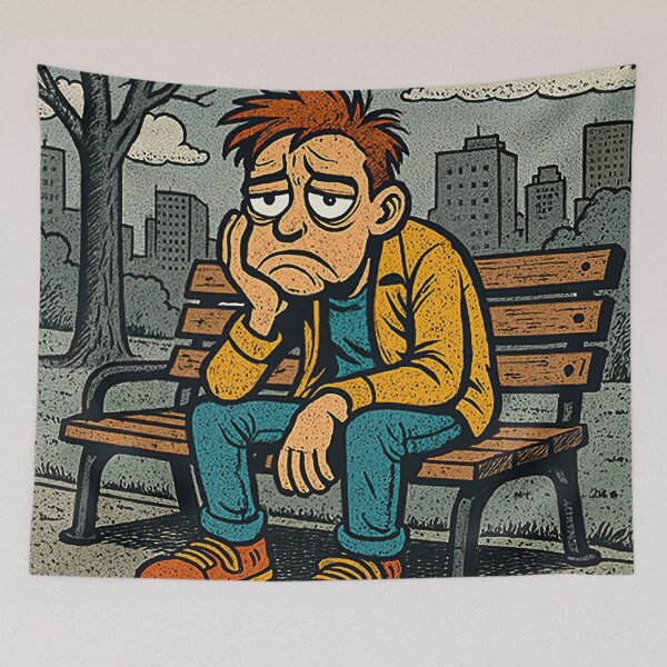 Item preview, boredom | Comics style - Cartoon designed and sold by ComicsFactory.