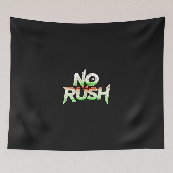 Item preview, NO RUSH Cyberpunk Future City Neon Glitch Aesthetic Art designed and sold by INNER WINNER YOU.