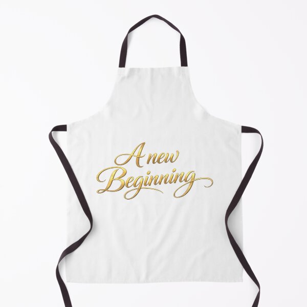 Item preview, A New Beginning Gold Calligraphy Quote Art designed and sold by freackly.
