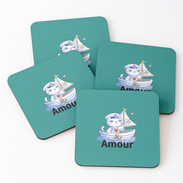 Item preview, LaMaisonOfMY MY FRENCH CAT SAILING INTO LOVE VALENTINES 2026 COLLECTION  NO. 19 On Green designed and sold by LaMaisonOfMY.
