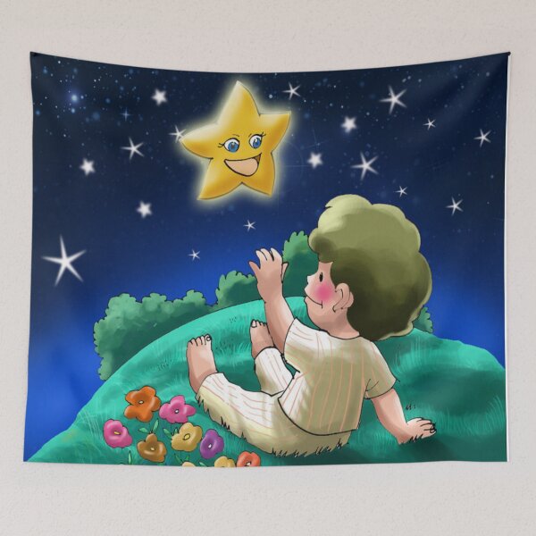 Item preview, "Friendship with the Stars – A Tale of a Dreamy Night" designed and sold by MayaMaliStudio.