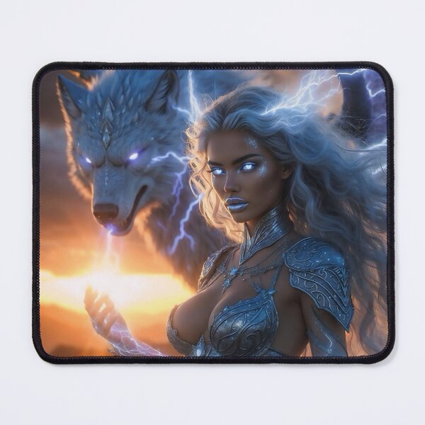 Item preview, Queen of Lightning - Elemental Queens of 2026 designed and sold by SunsetAngelsAI.