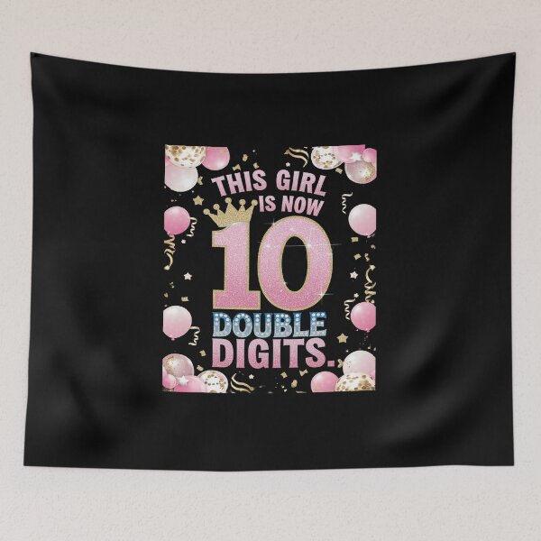 Item preview, In My Double Digits Era 10 Year Old 10th Birthday Girl1  designed and sold by DigitaldeligArt.