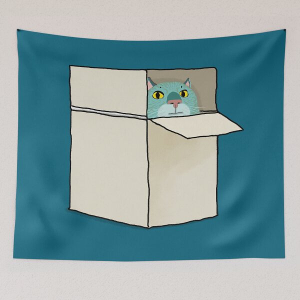 Item preview, Cat in a cardboard box designed and sold by sanbrill.