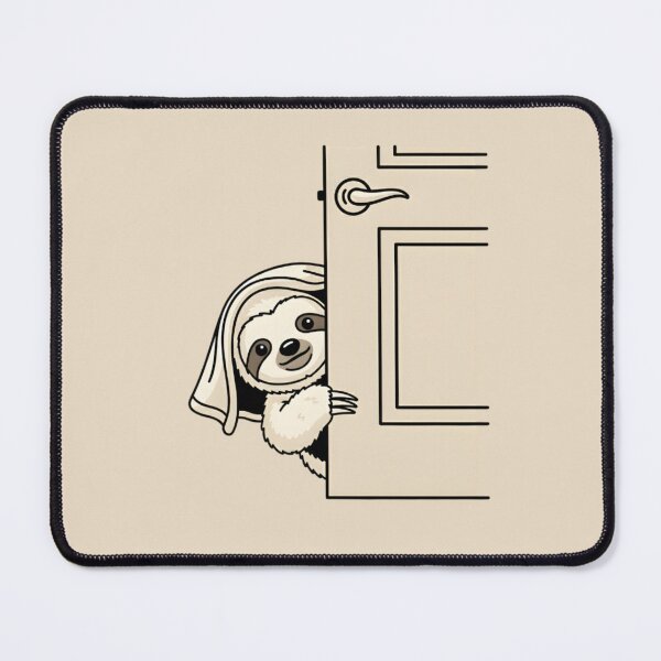 Item preview, Cute Sloth Peeking From Door Illustration designed and sold by aaljone007.