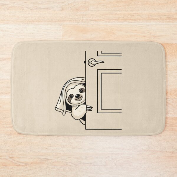 Item preview, Cute Sloth Peeking From Door Illustration designed and sold by aaljone007.