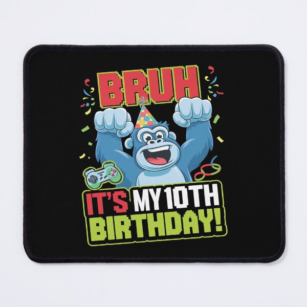 Item preview, It's My 10th Birthday 10 Years Old Gorilla Video Game  designed and sold by DigitaldeligArt.
