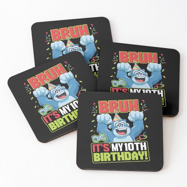 Item preview, It's My 10th Birthday 10 Years Old Gorilla Video Game  designed and sold by DigitaldeligArt.