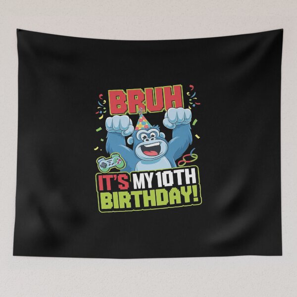 Item preview, It's My 10th Birthday 10 Years Old Gorilla Video Game  designed and sold by DigitaldeligArt.