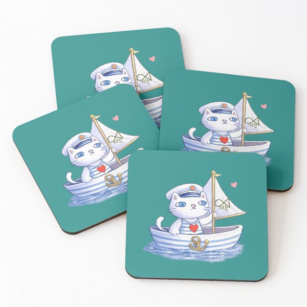 Item preview, LaMaisonOfMY MY FRENCH CAT SAILING INTO LOVE VALENTINES 2026 COLLECTION  NO. 18 On Green designed and sold by LaMaisonOfMY.