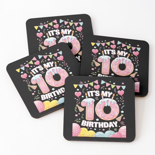 Item preview, It's My 10th Birthday Doughnut Happy 10 Years Old Girl Kids  designed and sold by DigitaldeligArt.