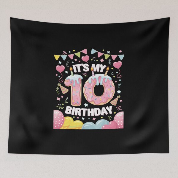 Item preview, It's My 10th Birthday Doughnut Happy 10 Years Old Girl Kids  designed and sold by DigitaldeligArt.