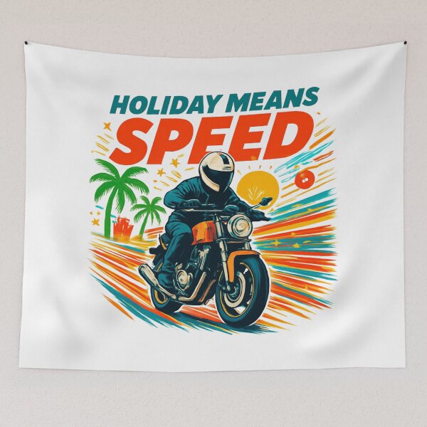 Item preview, Holiday Means Speed – Motorcycle Riding & Speed Mindset T-Shirt designed and sold by RMTrendy.