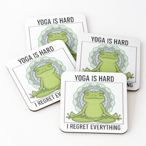 Item preview, Funny Yoga Frog Zen Meditation - "Still Can't Touch My Toes" - Namaste Gift Design designed and sold by Williams Anderson.