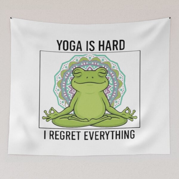Item preview, Funny Yoga Frog Zen Meditation - "Still Can't Touch My Toes" - Namaste Gift Design designed and sold by Williams Anderson.
