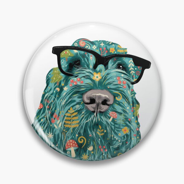 Item preview, Intellectual Italian Spinone – Dog with Glasses Scandinavian Folk Art by ©️ heidiannemorris designed and sold by FOLK ART FUSION by heidiannemorris.