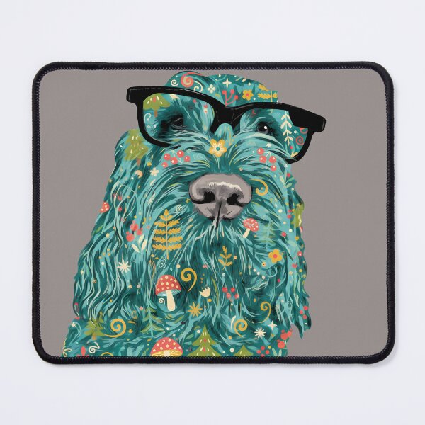 Item preview, Intellectual Italian Spinone – Dog with Glasses Scandinavian Folk Art by ©️ heidiannemorris designed and sold by FOLK ART FUSION by heidiannemorris.