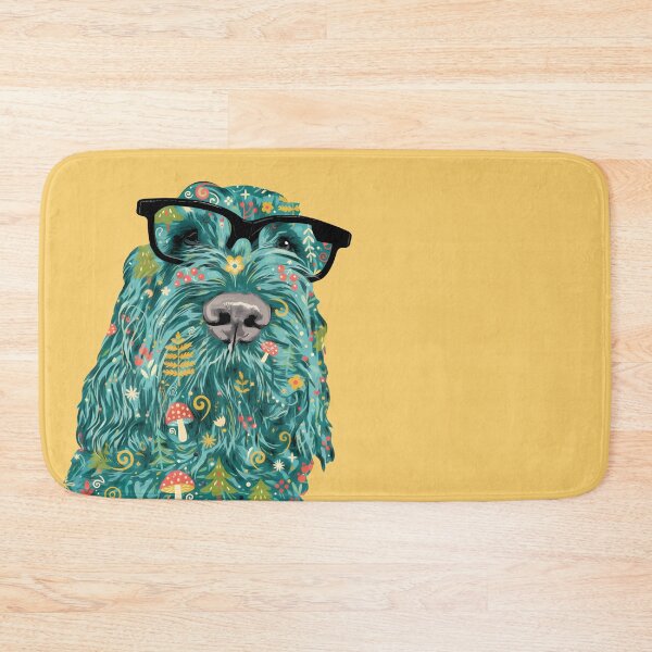 Item preview, Intellectual Italian Spinone – Dog with Glasses Scandinavian Folk Art by ©️ heidiannemorris designed and sold by FOLK ART FUSION by heidiannemorris.