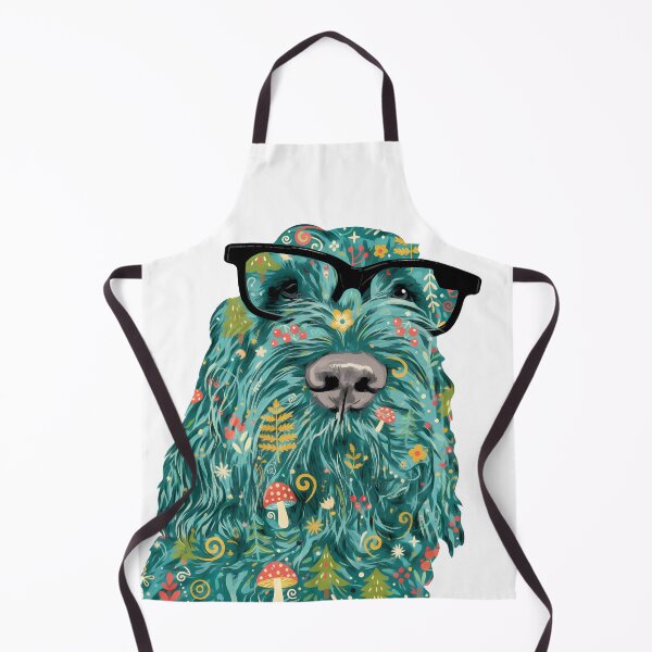 Item preview, Intellectual Italian Spinone – Dog with Glasses Scandinavian Folk Art by ©️ heidiannemorris designed and sold by FOLK ART FUSION by heidiannemorris.