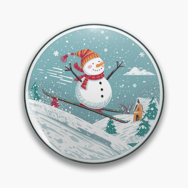 Item preview, Winter Sports Games Snowman Ski Competition Sticker designed and sold by colorleafz.