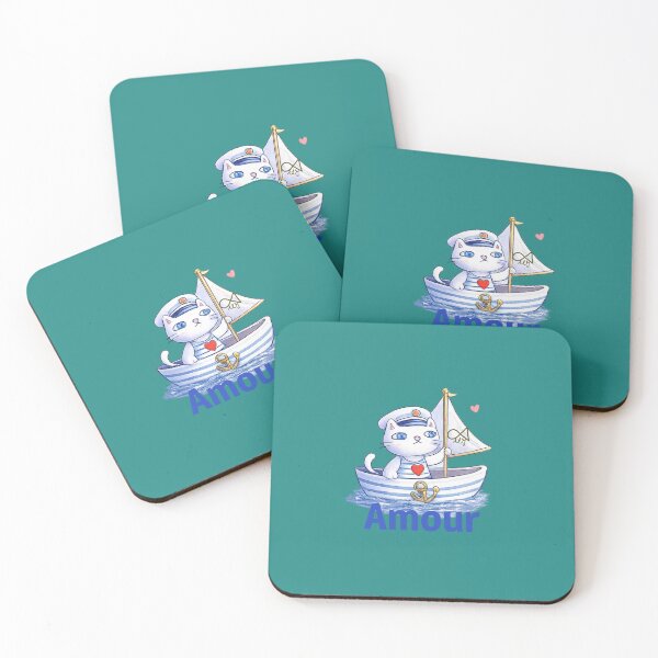 Item preview, LaMaisonOfMY MY FRENCH CAT SAILING INTO LOVE VALENTINES 2026 COLLECTION  NO. 19 On GreenBlue designed and sold by LaMaisonOfMY.