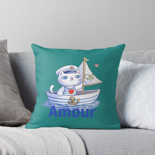 Item preview, LaMaisonOfMY MY FRENCH CAT SAILING INTO LOVE VALENTINES 2026 COLLECTION  NO. 19 On GreenBlue designed and sold by LaMaisonOfMY.