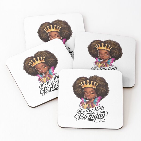 Item preview, 15 Years Old Black Melanin Women Girl It's My 15th Birthday  designed and sold by MarkLeedsArt.