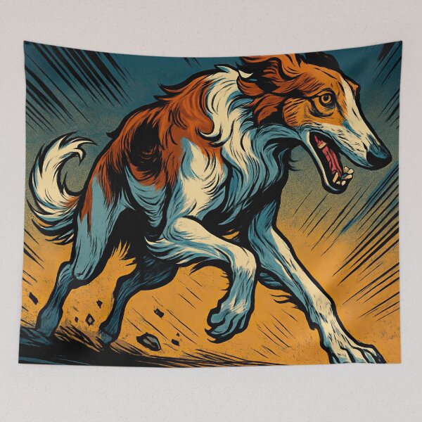 Item preview, Borzoi | Comics style - Cartoon designed and sold by ComicsFactory.