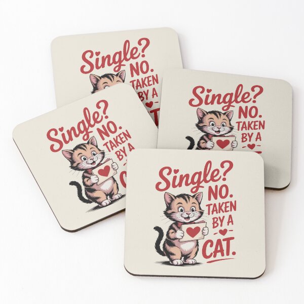 Item preview, Single No Taken By A Cat - Funny Valentine Cat Lover designed and sold by emilianaka.