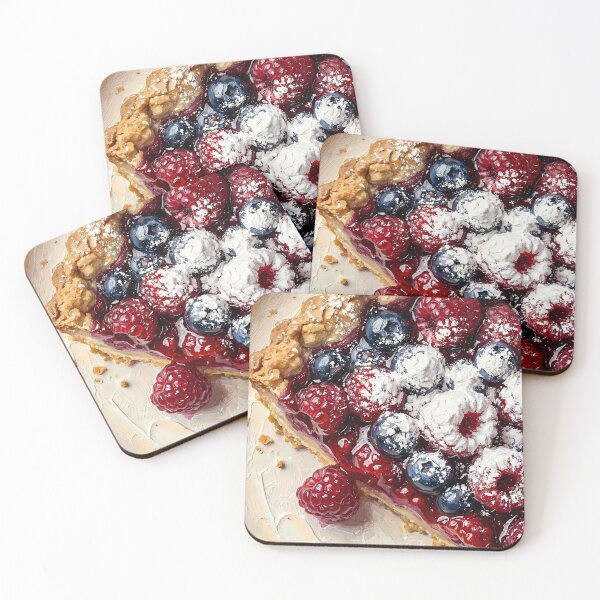 Item preview, Berry Tart Bliss - Heavy Impasto Oil Painting Art Deliciously Textured Gift for Bakers, Dessert Lovers, and Foodies designed and sold by LoliDesignShop.