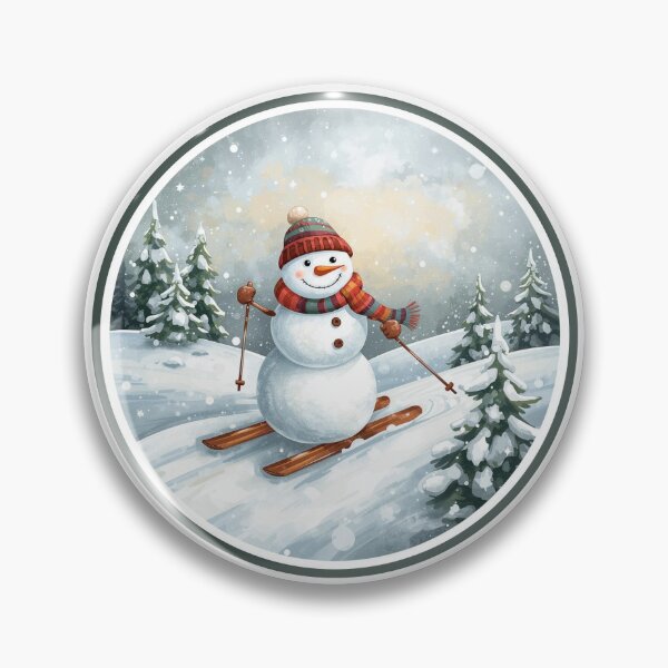 Item preview, Winter Sports Games Snowman Ski Competition Sticker designed and sold by colorleafz.