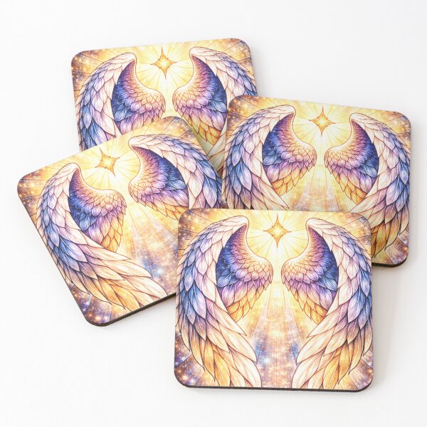 Item preview, Stained Glass Angel Wings – Spiritual Glow Art designed and sold by Creativveworrld03.