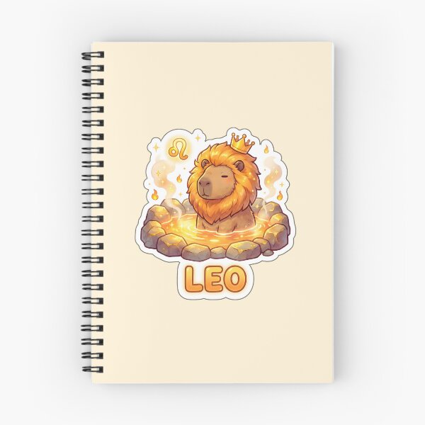 Item preview, Zodiac Capybara Leo – Royal Lion Onsen Cute Zodiac Sticker designed and sold by Nuist25.