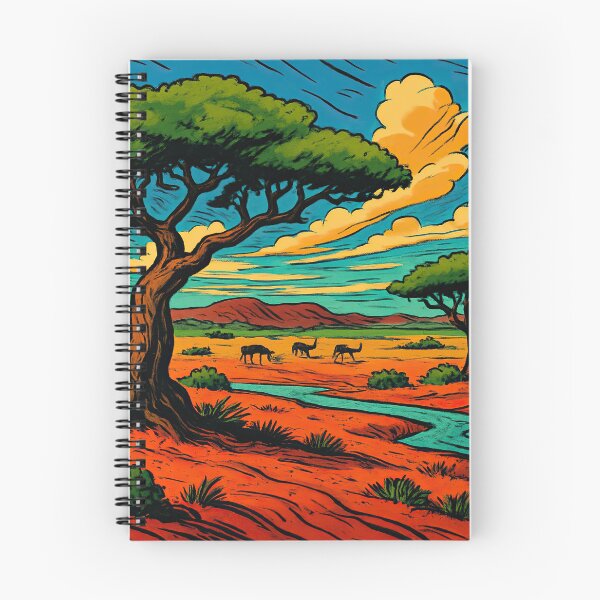 Item preview, Botswana landscape | Comics style - Cartoon designed and sold by ComicsFactory.