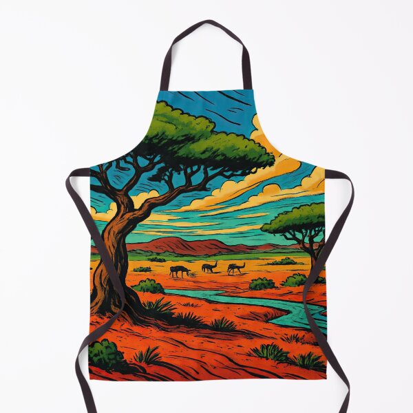 Item preview, Botswana landscape | Comics style - Cartoon designed and sold by ComicsFactory.
