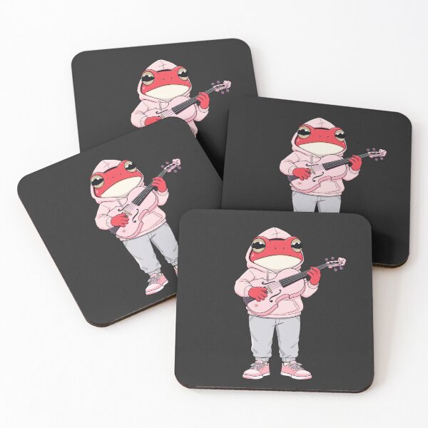 Item preview, Soft Pink Violin Aesthetic Frog – Cute Pastel Frog Music Illustration designed and sold by ColorSplash123.