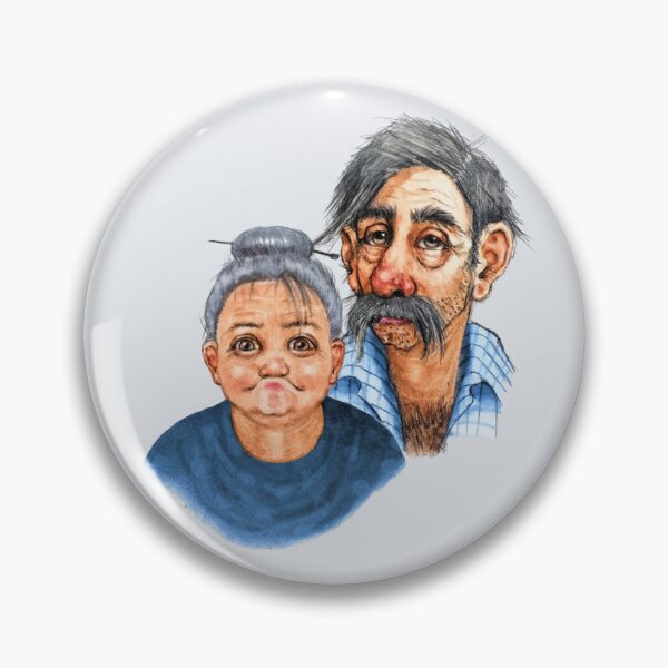 Item preview, Cute "Hillbilly" Couple, Drawing, Long Marriage, Caricature designed and sold by JoyfulWhimsy.