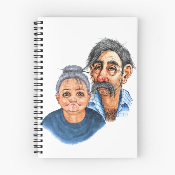Item preview, Cute "Hillbilly" Couple, Drawing, Long Marriage, Caricature designed and sold by JoyfulWhimsy.