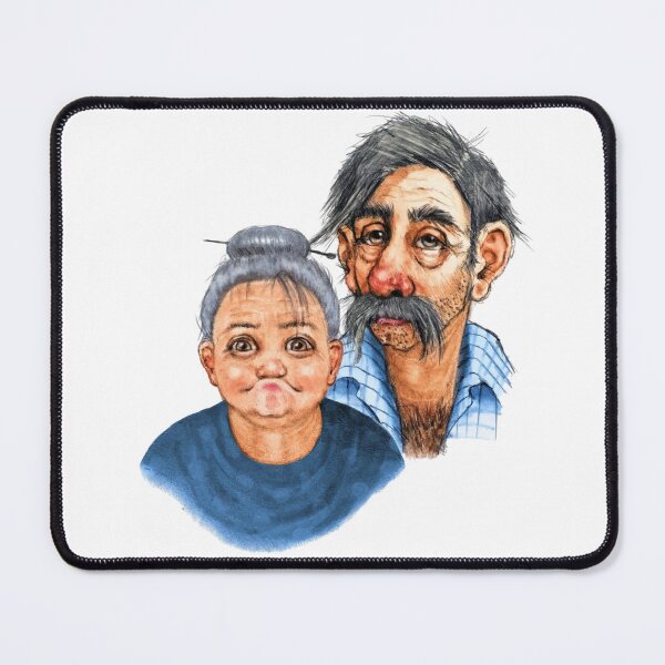 Item preview, Cute "Hillbilly" Couple, Drawing, Long Marriage, Caricature designed and sold by JoyfulWhimsy.
